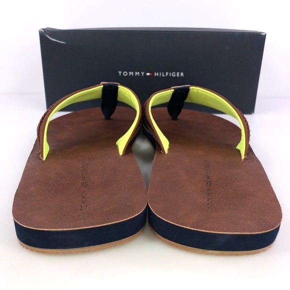 Tommy Hilfiger Dembo Mens Flip Flop Sandals Size 13 Brown Stylish & Comfortable - Picture 4 of 8